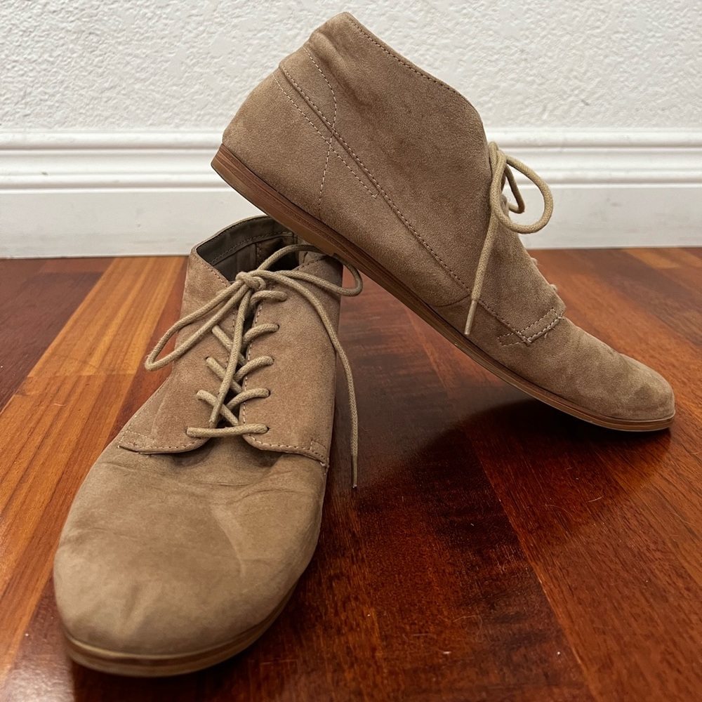 Faux suede Lace up loafers